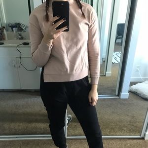 Lightweight pinky-nude sweatshirt